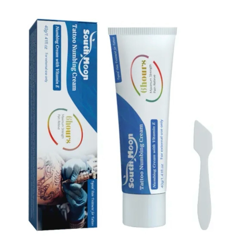 🛍️ South Moon Tattoo Numbing Cream Soothing Pain Relief Aftercare Healing Balm